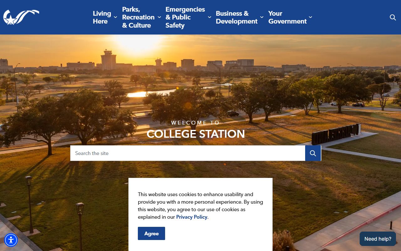 City of College Station website for divorce records reference