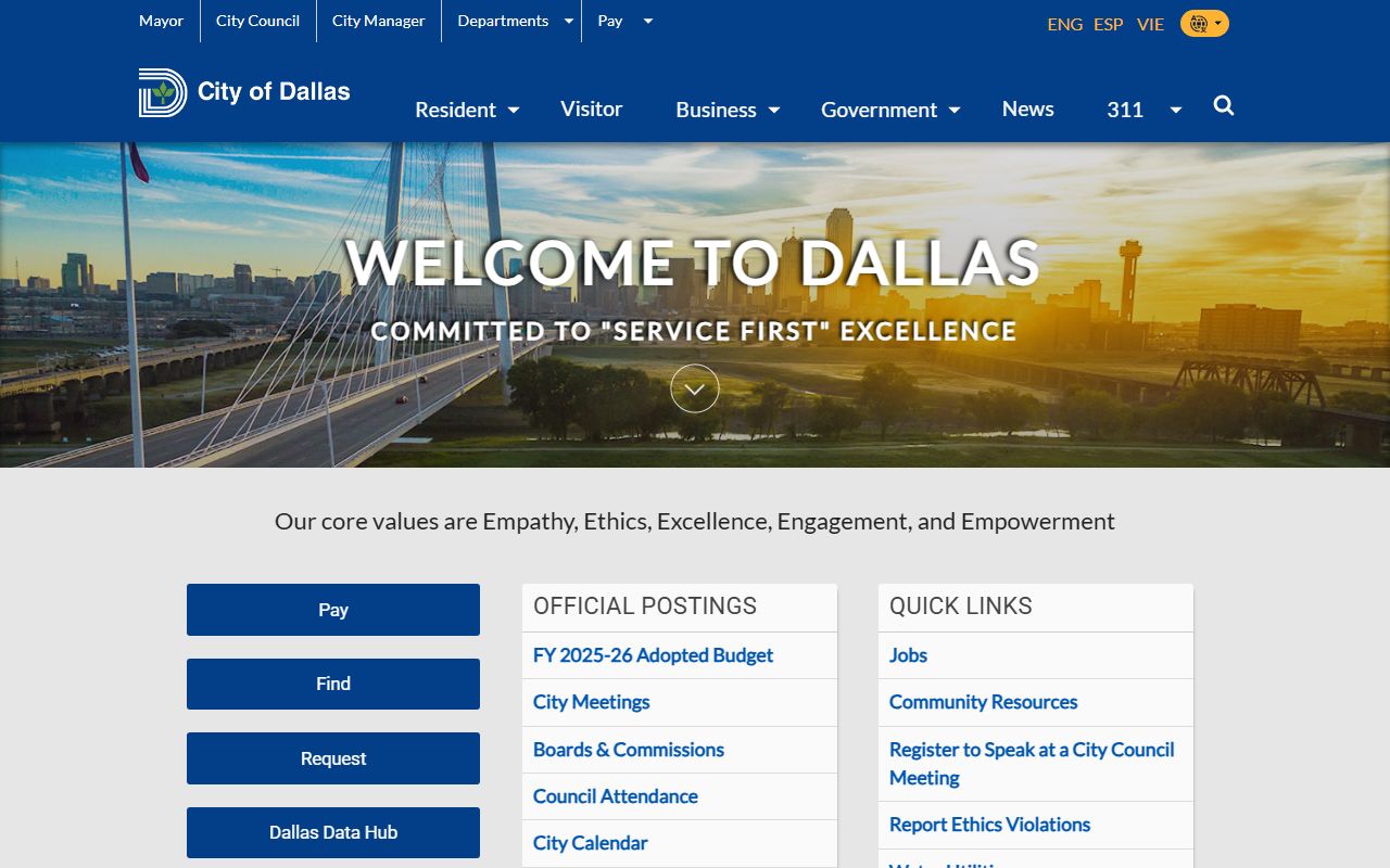 City of Dallas homepage - Dallas Divorce Records