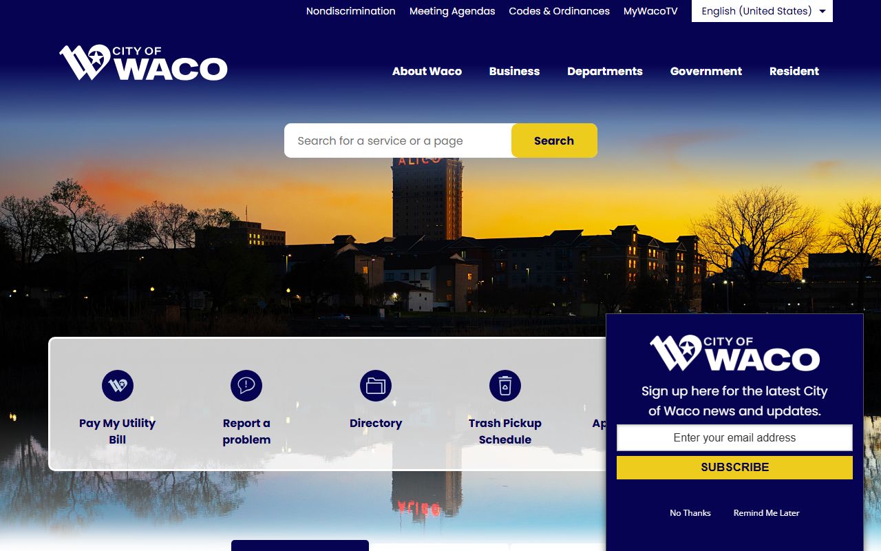 City of Waco homepage - Waco divorce records