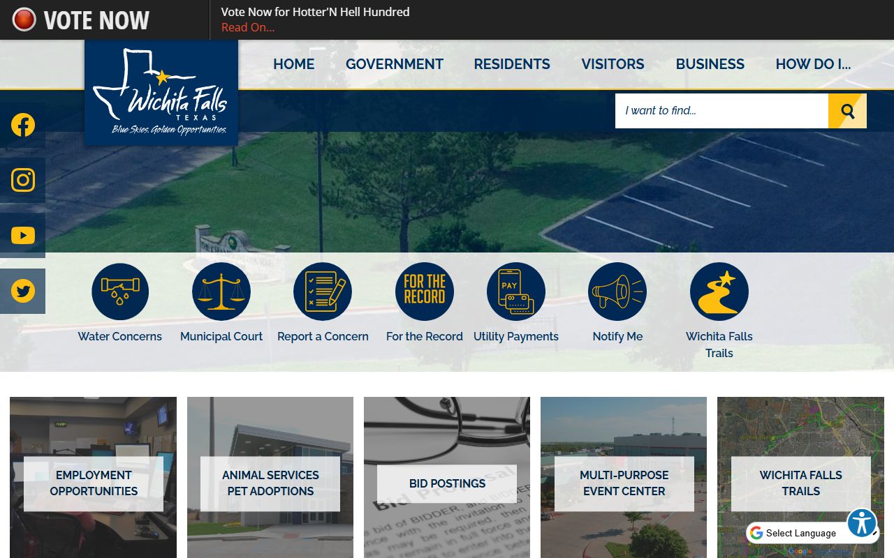 City of Wichita Falls homepage - Wichita Falls Texas divorce records