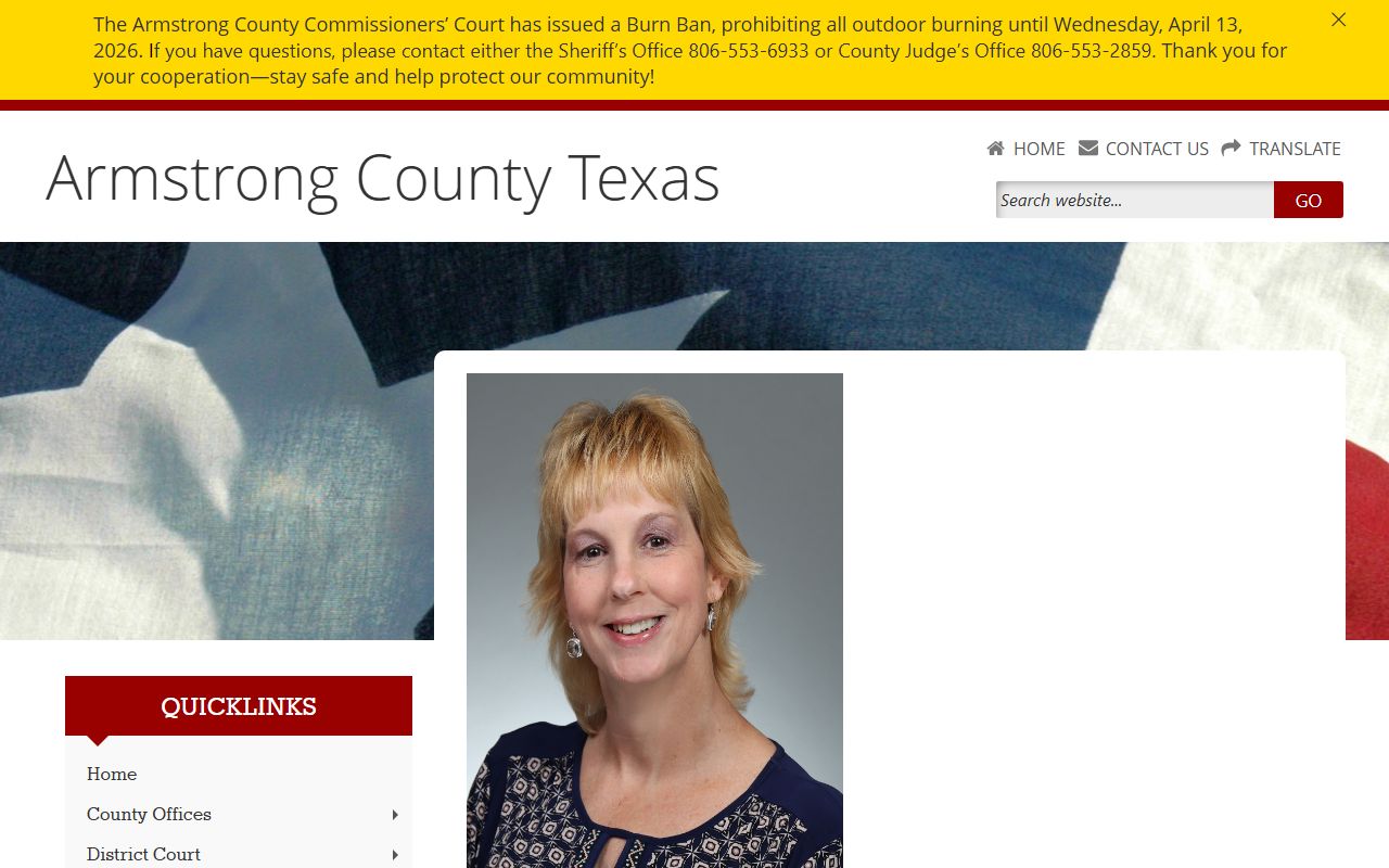 Armstrong County divorce records - District Clerk office page
