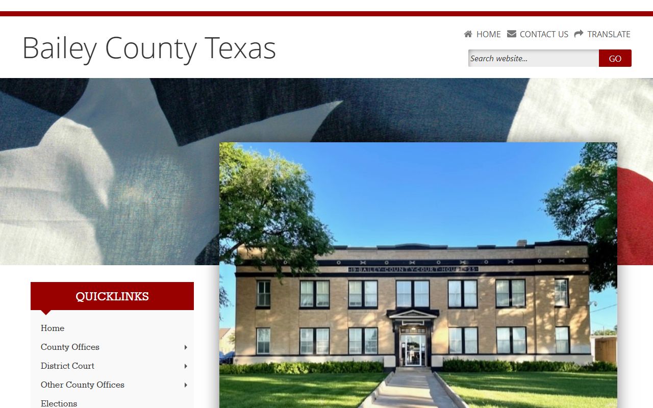 Bailey County divorce records - county homepage