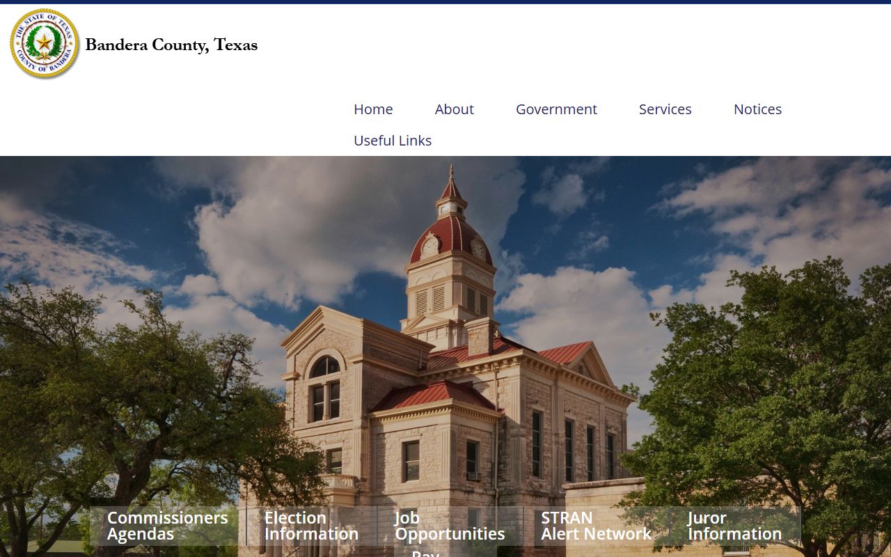 Bandera County divorce records - county homepage