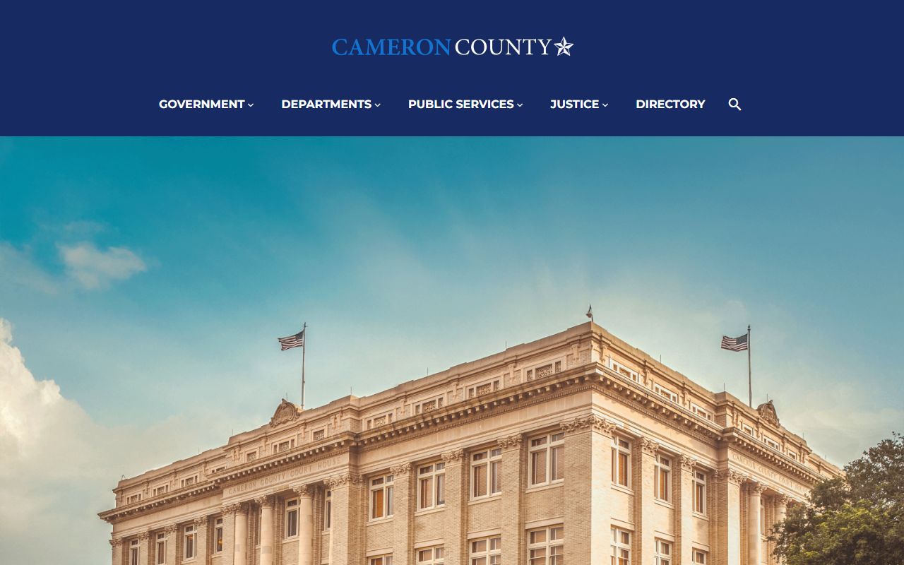 Cameron County divorce records homepage