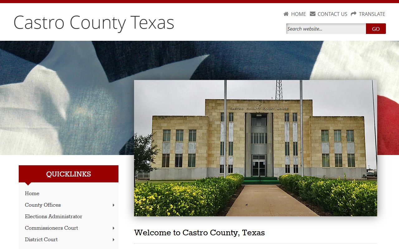 Castro County homepage divorce records