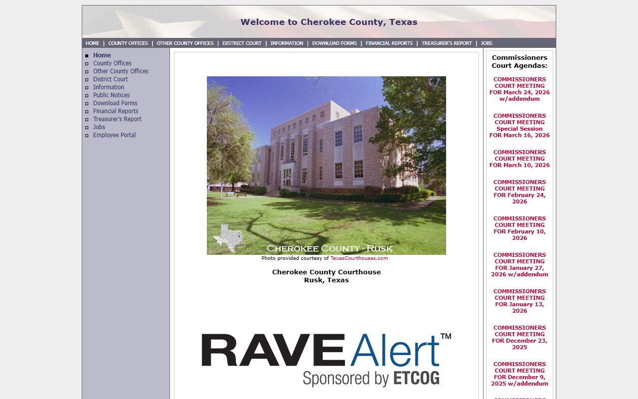 Cherokee County homepage divorce records