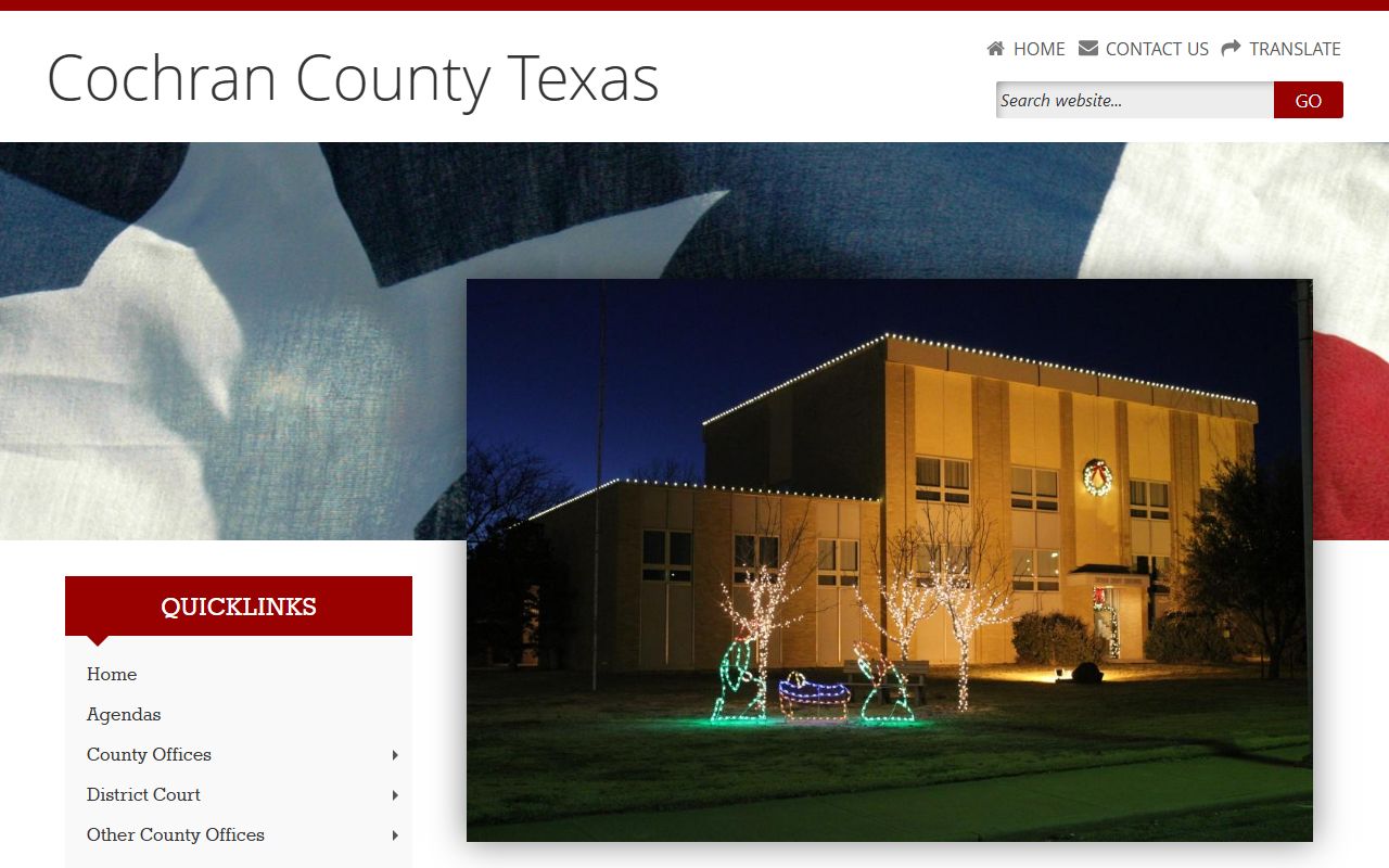 Cochran County divorce records homepage