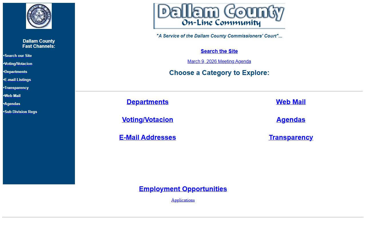 Dallam County Texas website for divorce records and court access