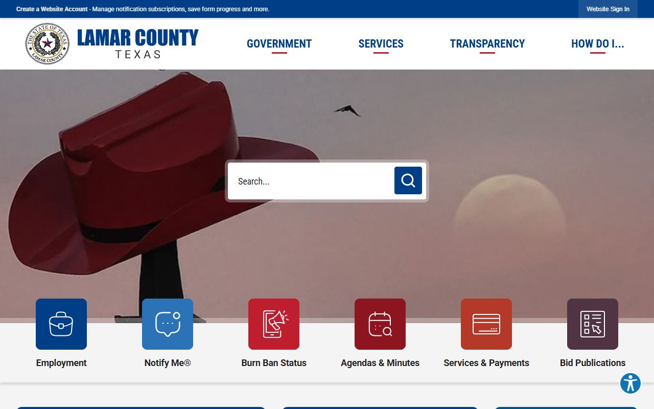 Lamar County official website for divorce records access