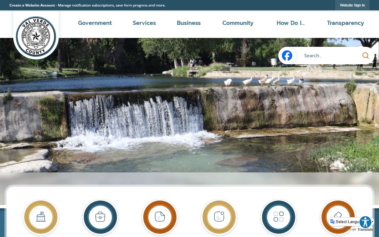 Val Verde County official website for divorce records and District Clerk information