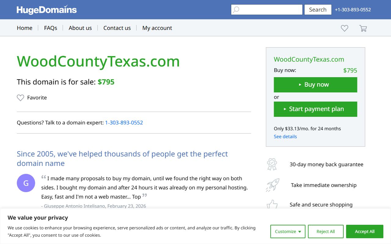 Wood County Texas homepage for divorce records